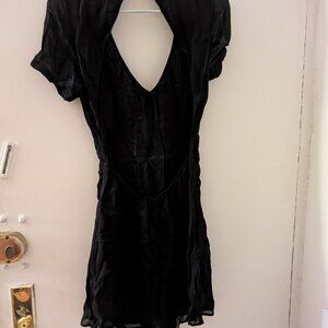 Reformation Open Back Black Dress Size 2